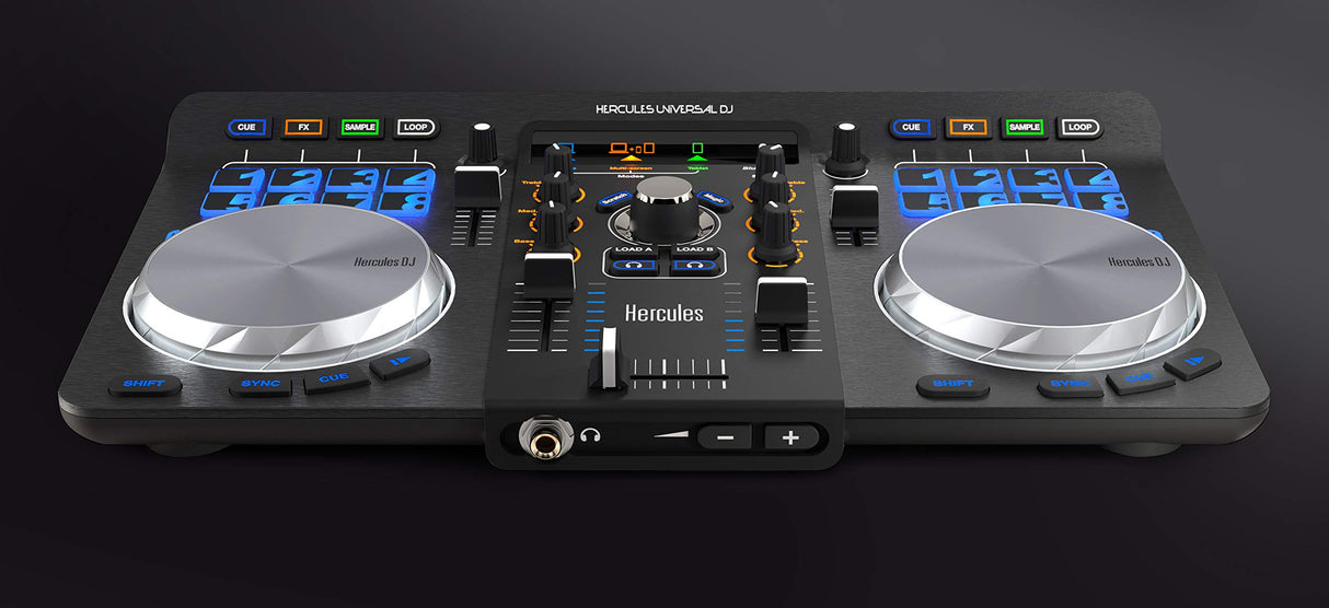 Hercules Universal DJ DJ Controller with Sound Card and Bluetooth