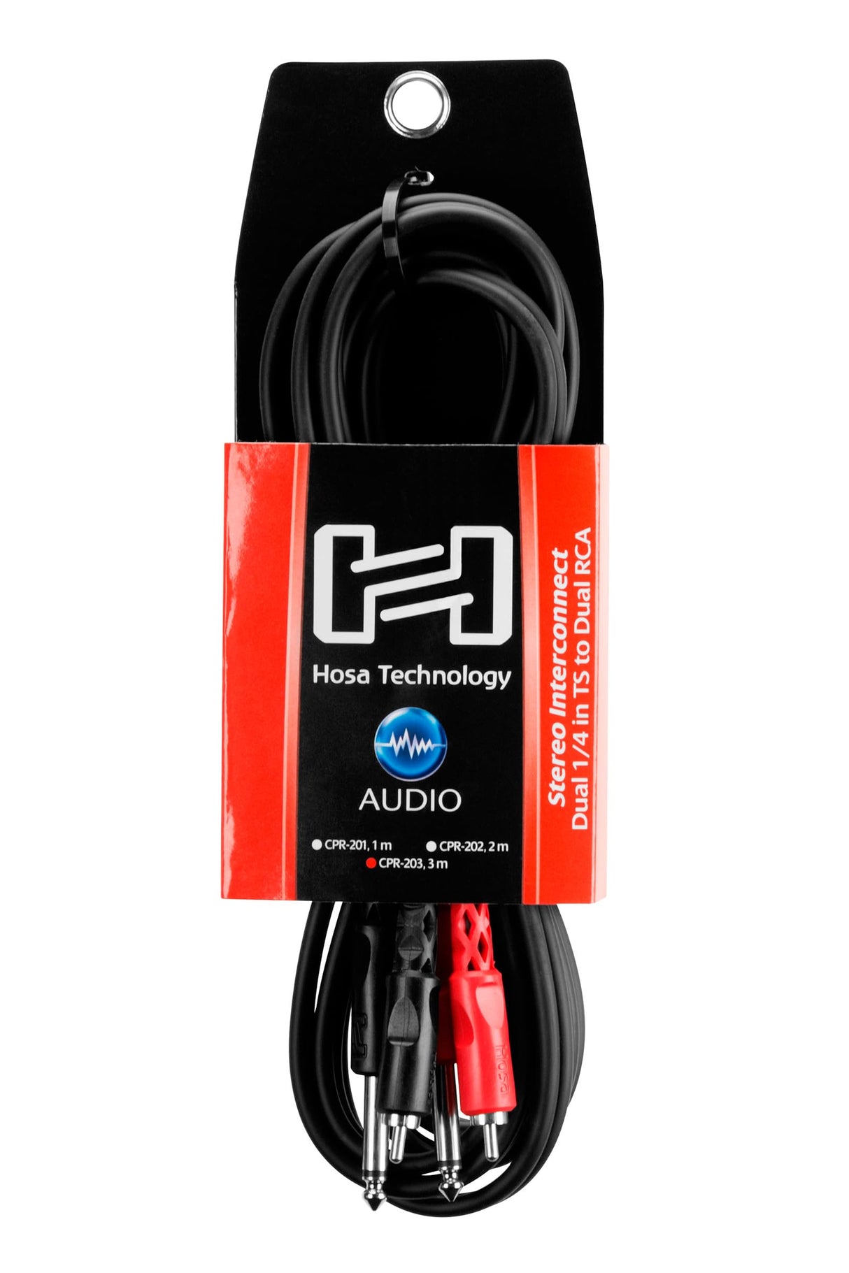 Hosa CPR-206 Dual 1/4-Inch TS to Dual RCA Stereo Interconnect Cable, 6m