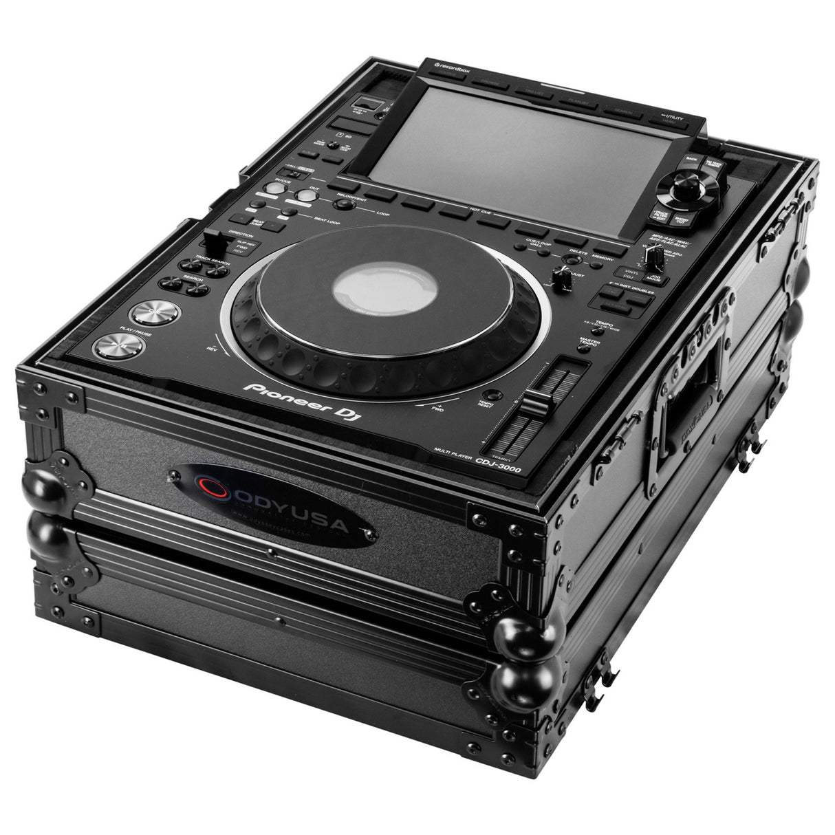 Odyssey Flight Case in Black with Removable Back Panel for Pioneer CDJ3000