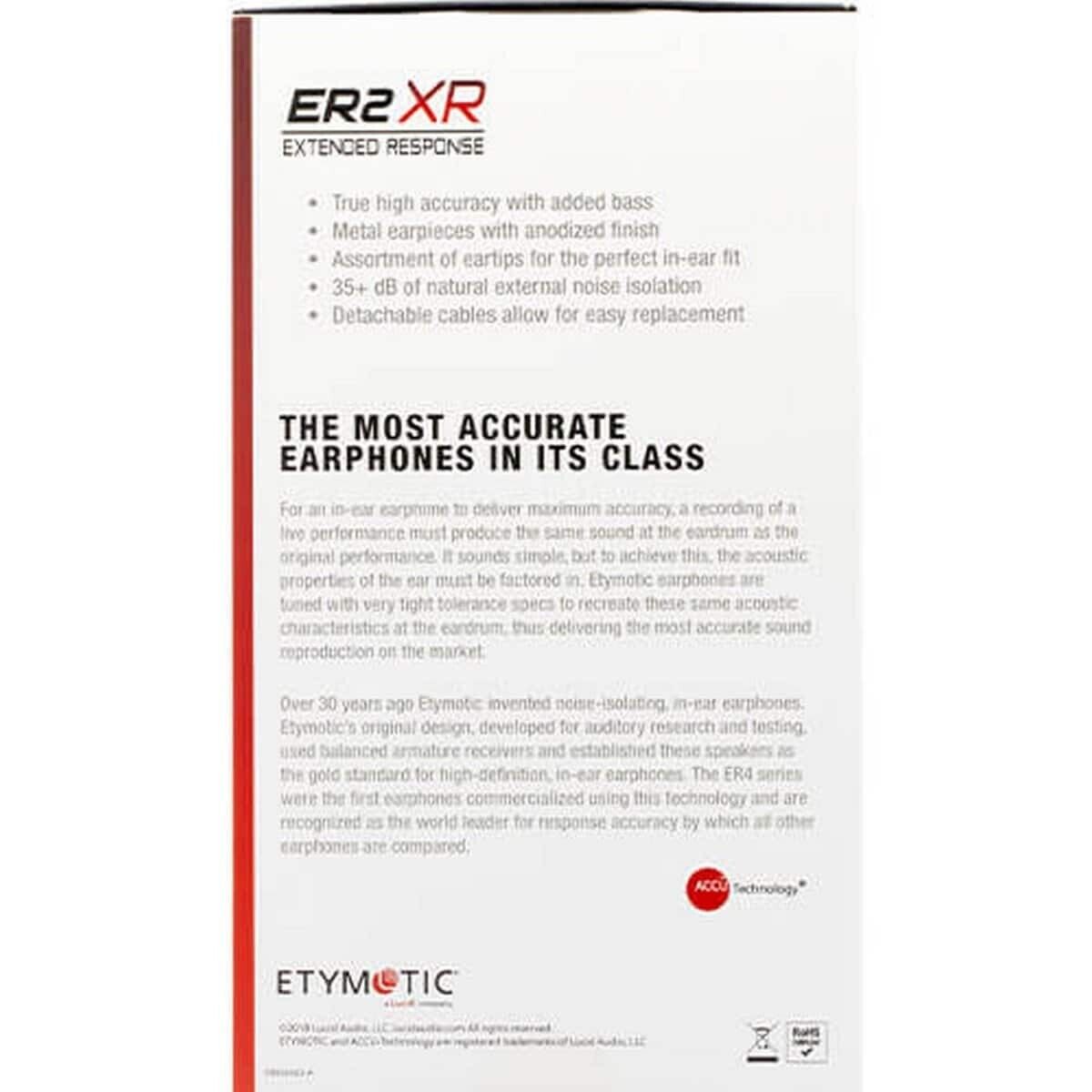 Etymotic Research ER2XR Extended Response In-Ear Monitor