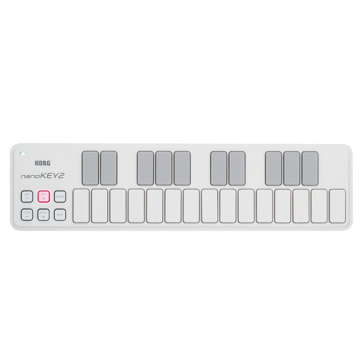 Korg nanoKEY2 Slim Line 25 Key USB MIDI Keyboard White