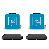 Catchbox Plus Throwable Microphone System with 2 Microphones and 2 Wireless Chargers (2-Sides New Catchbox Logo)