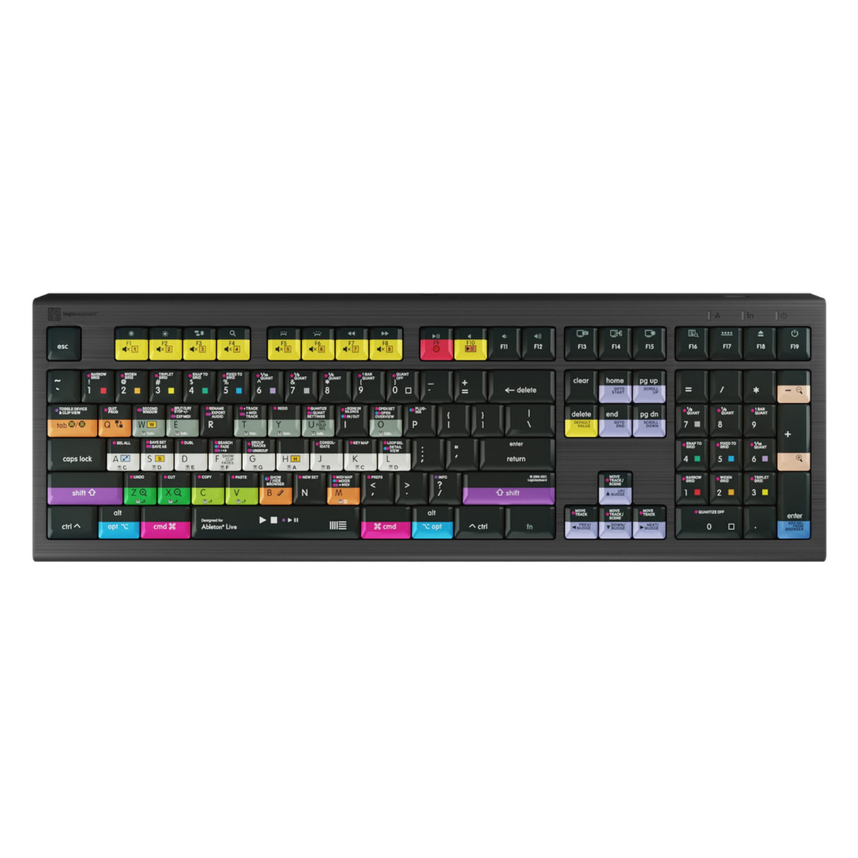 Logickeyboard Ableton Live MAC Astra 2 English Backlit Shortcut Keyboard