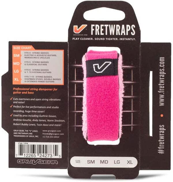 Gruv Gear FretWraps String Muter, HD Puff, 1-Pack, Pink, Large