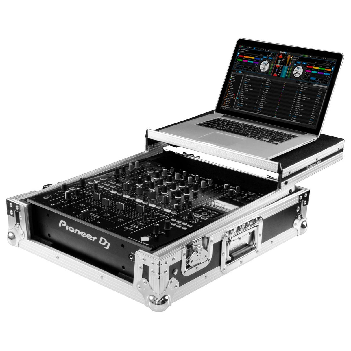 Odyssey Flight Case with Glide Style Laptop Platform for Pioneer DJ DJM-A9