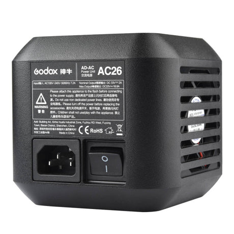 Godox AC26 AC Power Adapter for AD600Pro Witstro Outdoor Flash