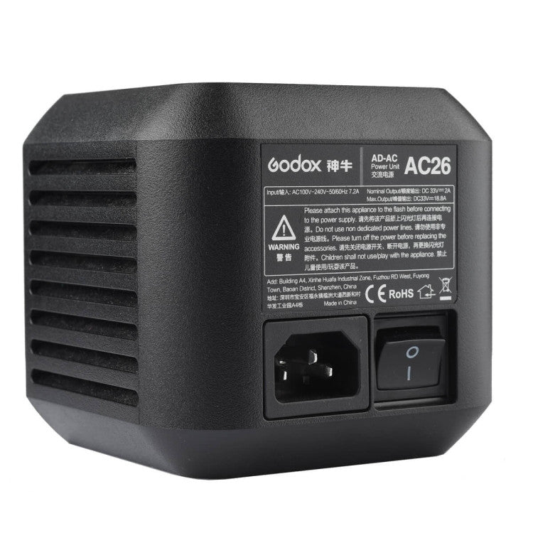 Godox AC26 AC Power Adapter for AD600Pro Witstro Outdoor Flash