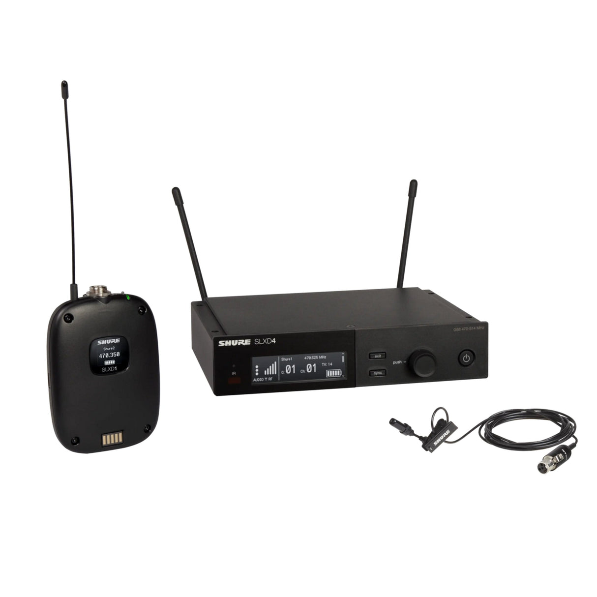 Shure SLXD14/UL4B Wireless Bodypack System with UL4B Lavalier Microphone