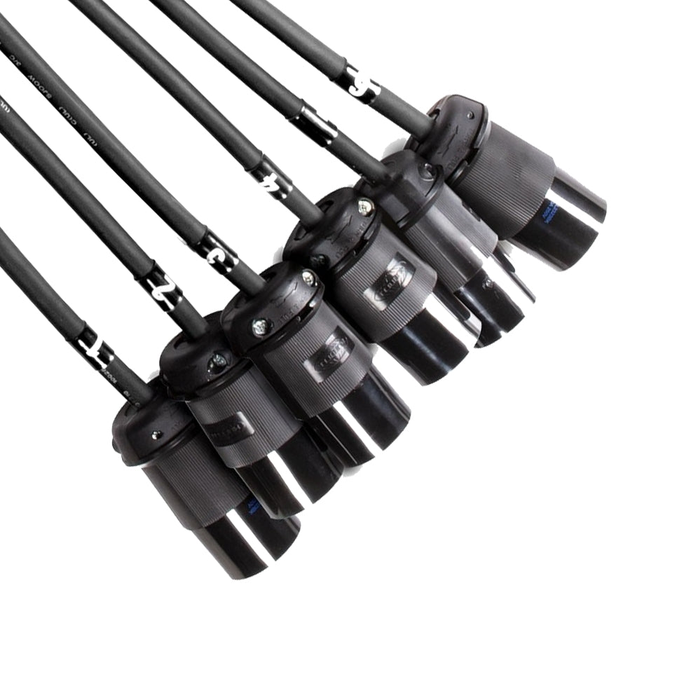 Elite Core SOCO-BO-L6-STAG 19-Pin Soco Lighting Power Cable Breakout to L6-20 Female Staggered Every 5-Foot with Phase