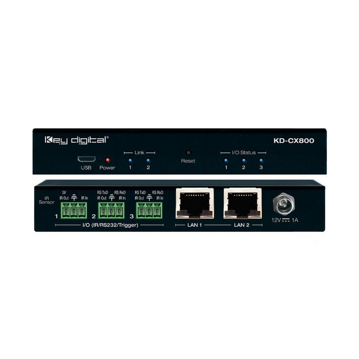 Key Digital KD-CX800 Control Interface with IR and RS-232 Over IP Routing