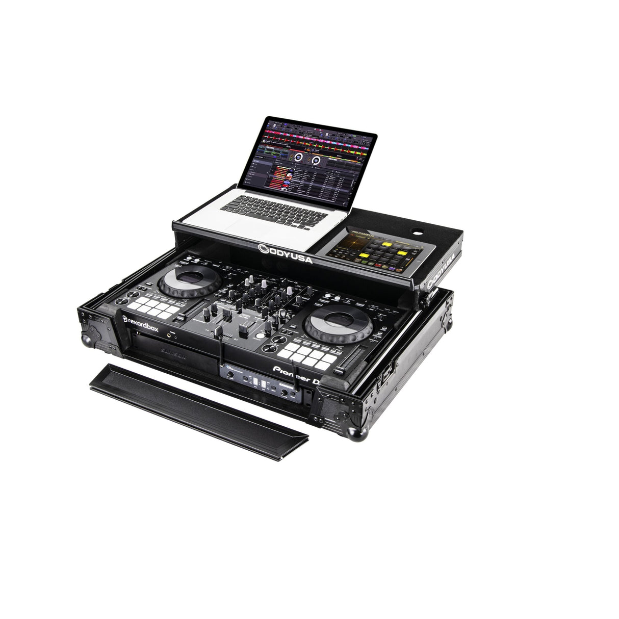 Odyssey Black Label Glide Style Pioneer DDJ-800 Controller Case with 1U Rack Space