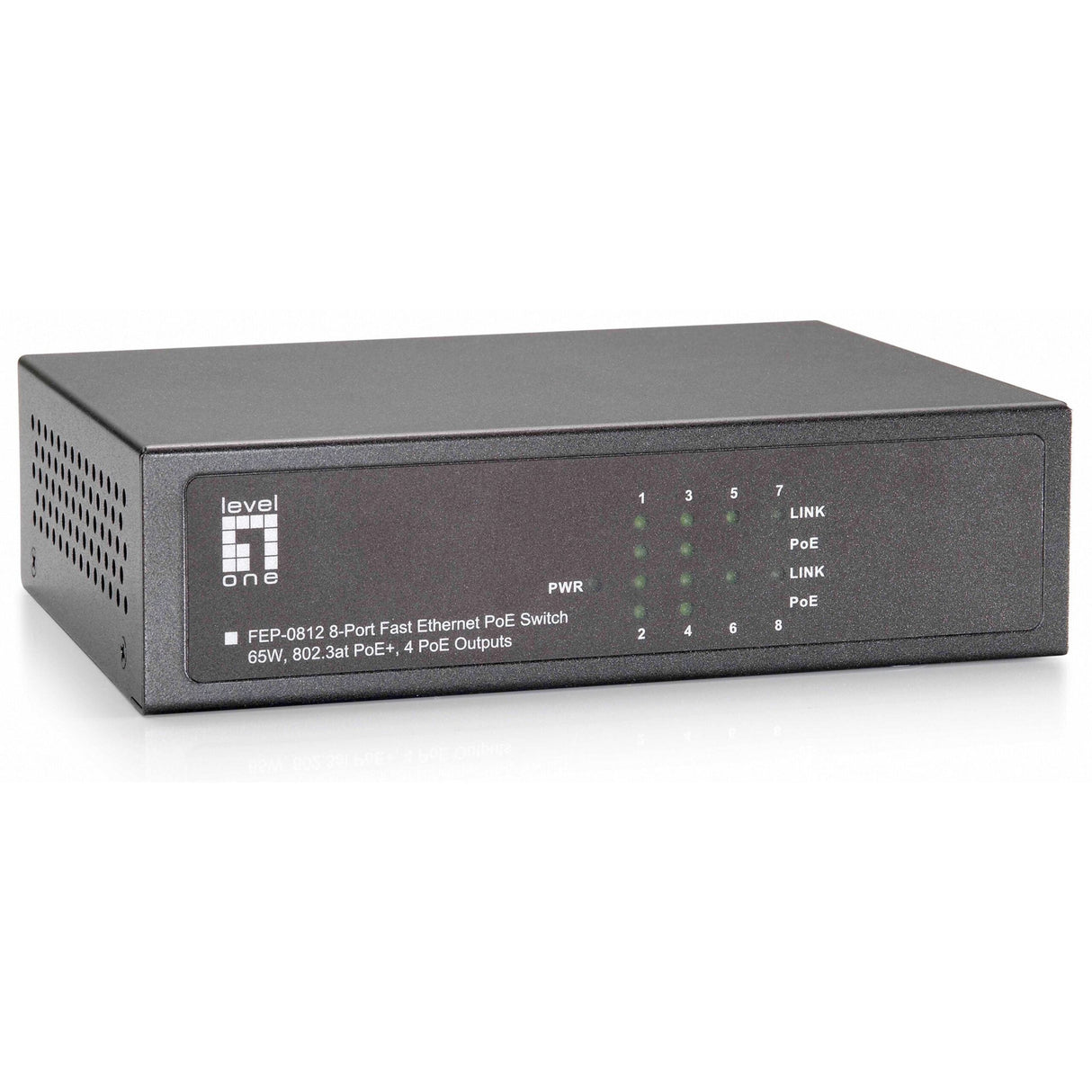 LevelOne FEP-0812 8-Port Fast Ethernet PoE Switch