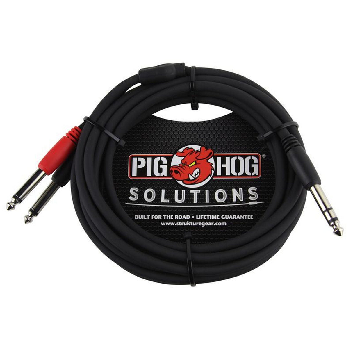 Pig Hog PYIC10 10-Foot TRS (M)-Dual 1/4-Inch Insert Cable