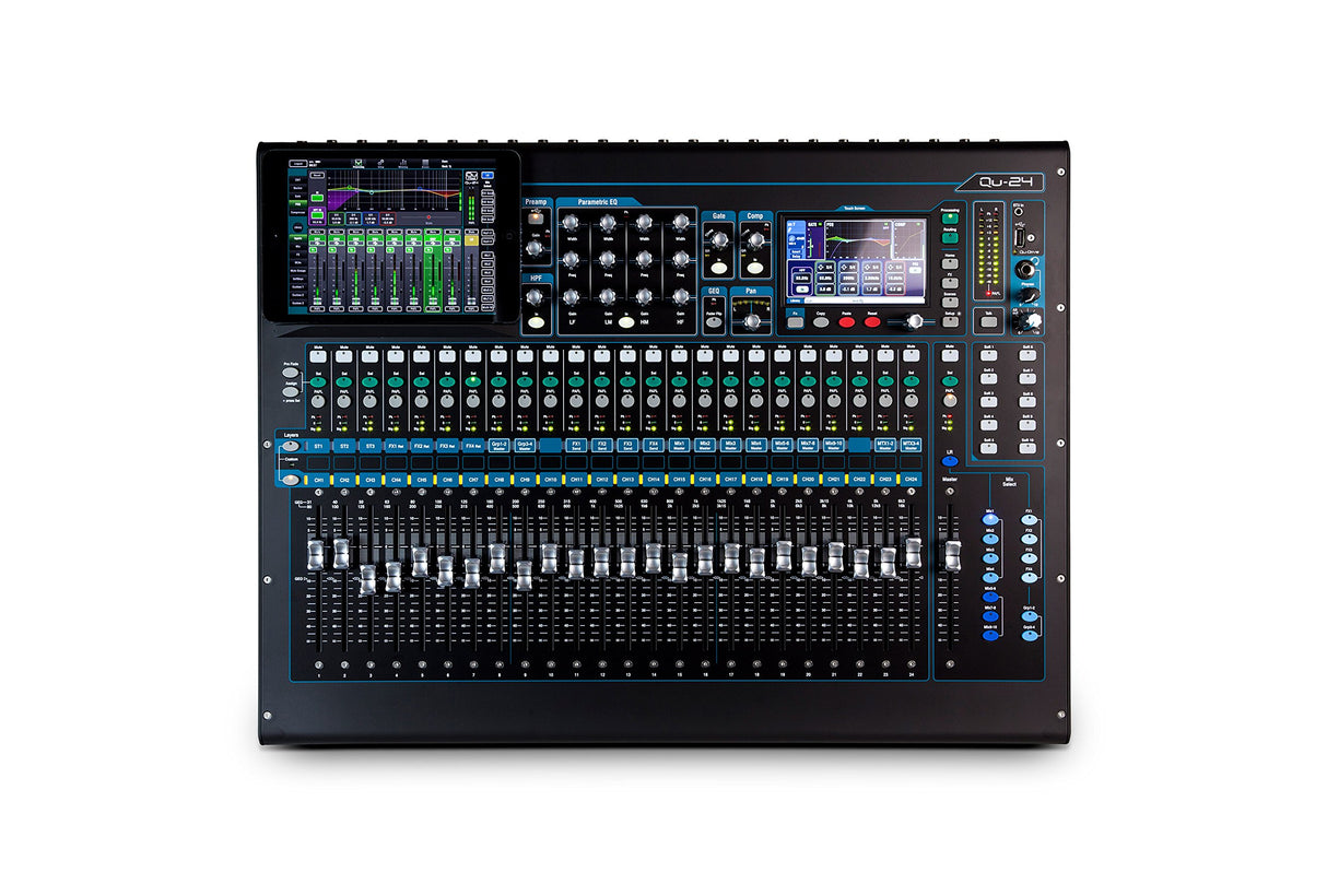 Allen & Heath QU-24C 30 In 24 Out Digital Mixer Chrome Edition