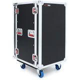Gator GTOUR-MIXER-12U-2D2T Mixer Flight Case with 12U Rack and Tables