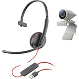 Poly Studio P5 1080p Conferencing Webcam Kit with Blackwire 3210