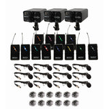VocoPro FIELD-QUAD-FILM-12B Portable Twelve Lavalier Field/Camera-Mountable Wireless Microphone System 902-927.2 MHz