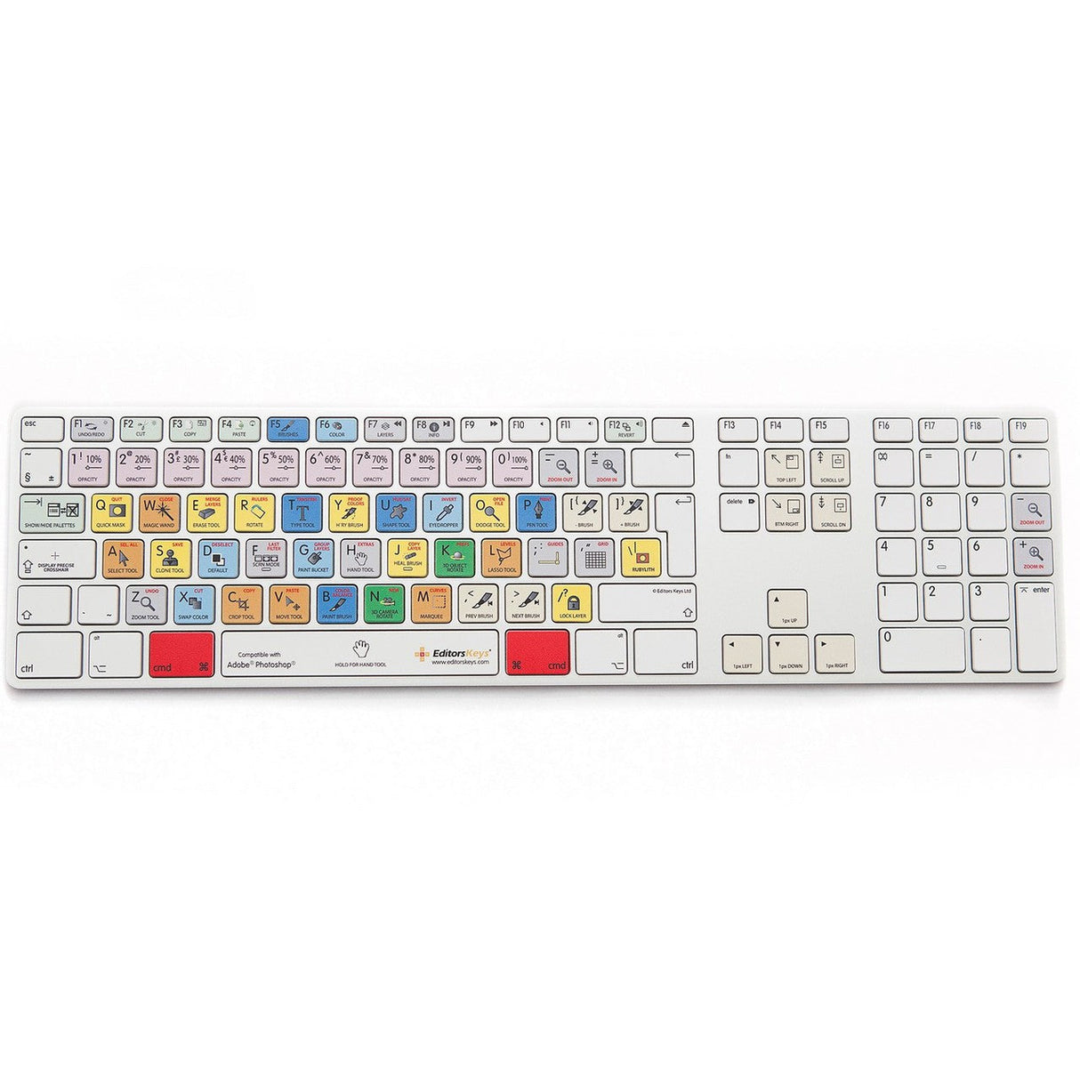 Editors Keys Dedicated Keyboard for Photoshop Apple Shortcut Wired Keyboard