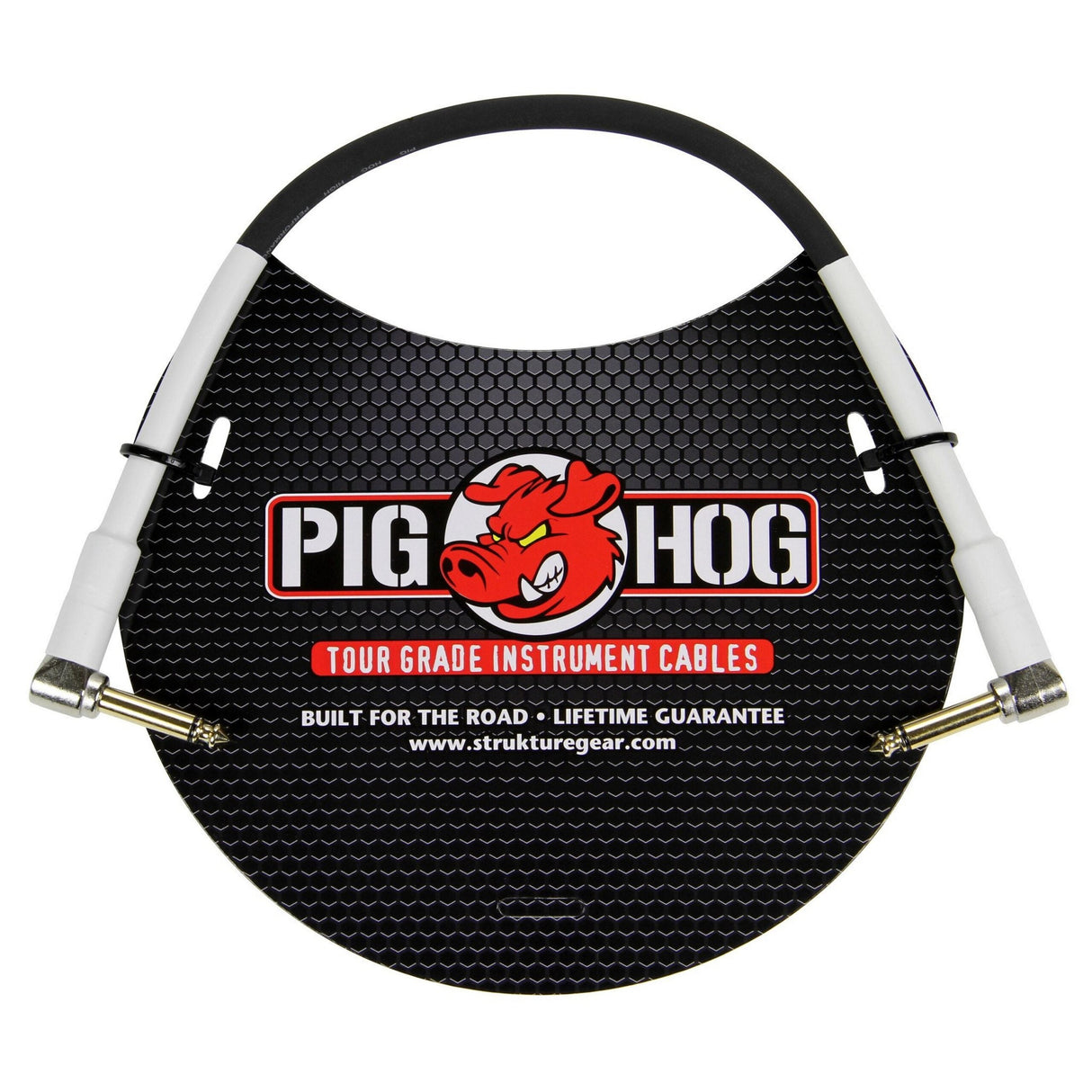 Pig Hog PH1RR 1ft 1/4-Inch Right Angle to 1/4-Inch Right Angle 8mm Instrument Cable