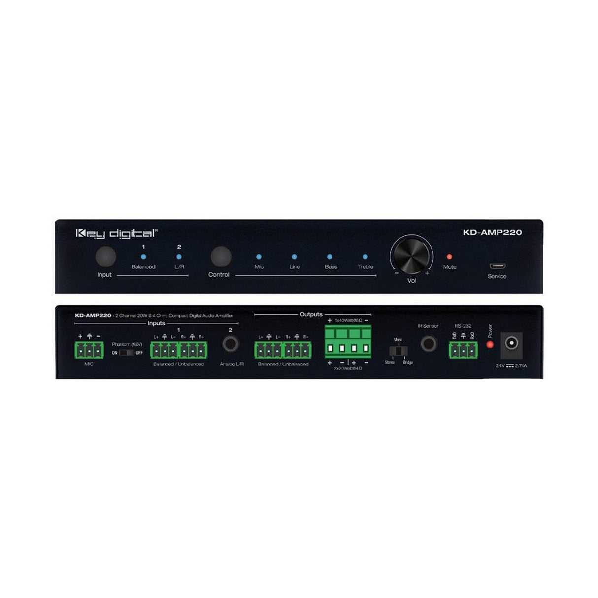 Key Digital KD-AMP220 Compact Digital Amplifier