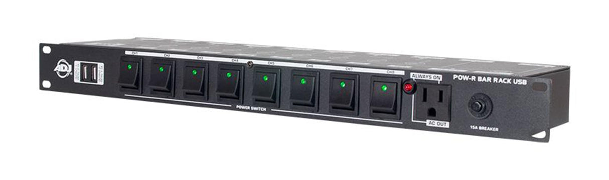 ADJ POW-R BAR RACK USB Rackmount AC Power Center