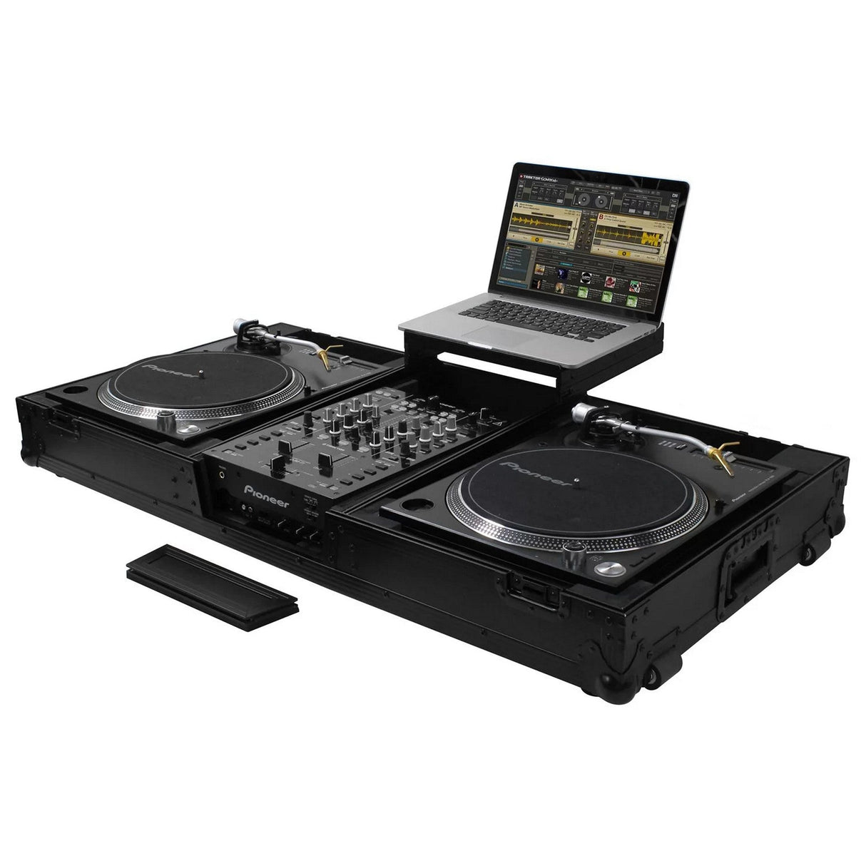 Odyssey Black Low Profile 10-Inch Format DJ Mixer and Flight Coffin Case