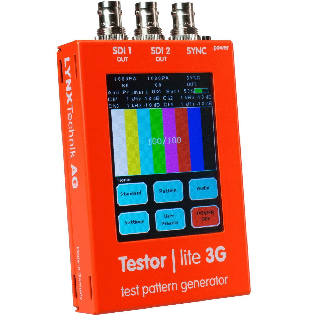 Lynx Technik PTG 1802 Testor Lite 3G SD/HD/3G Test Pattern Generator