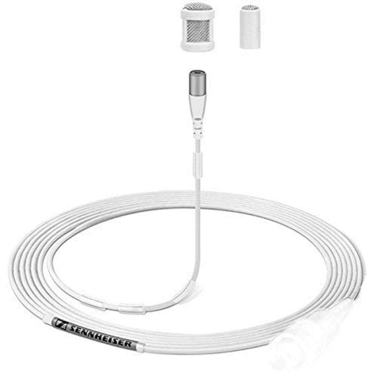 Sennheiser MKE 1-4-1 Miniature Omni-Directional Clip-On Lavalier Microphone with 3-Pin SE Connector, White