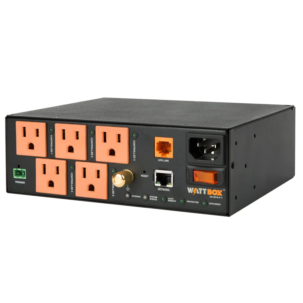 WattBox WT-WB300VBIP 300 Series 5-Outlet IP Power Conditioner (VersaBox) with OvrC Home