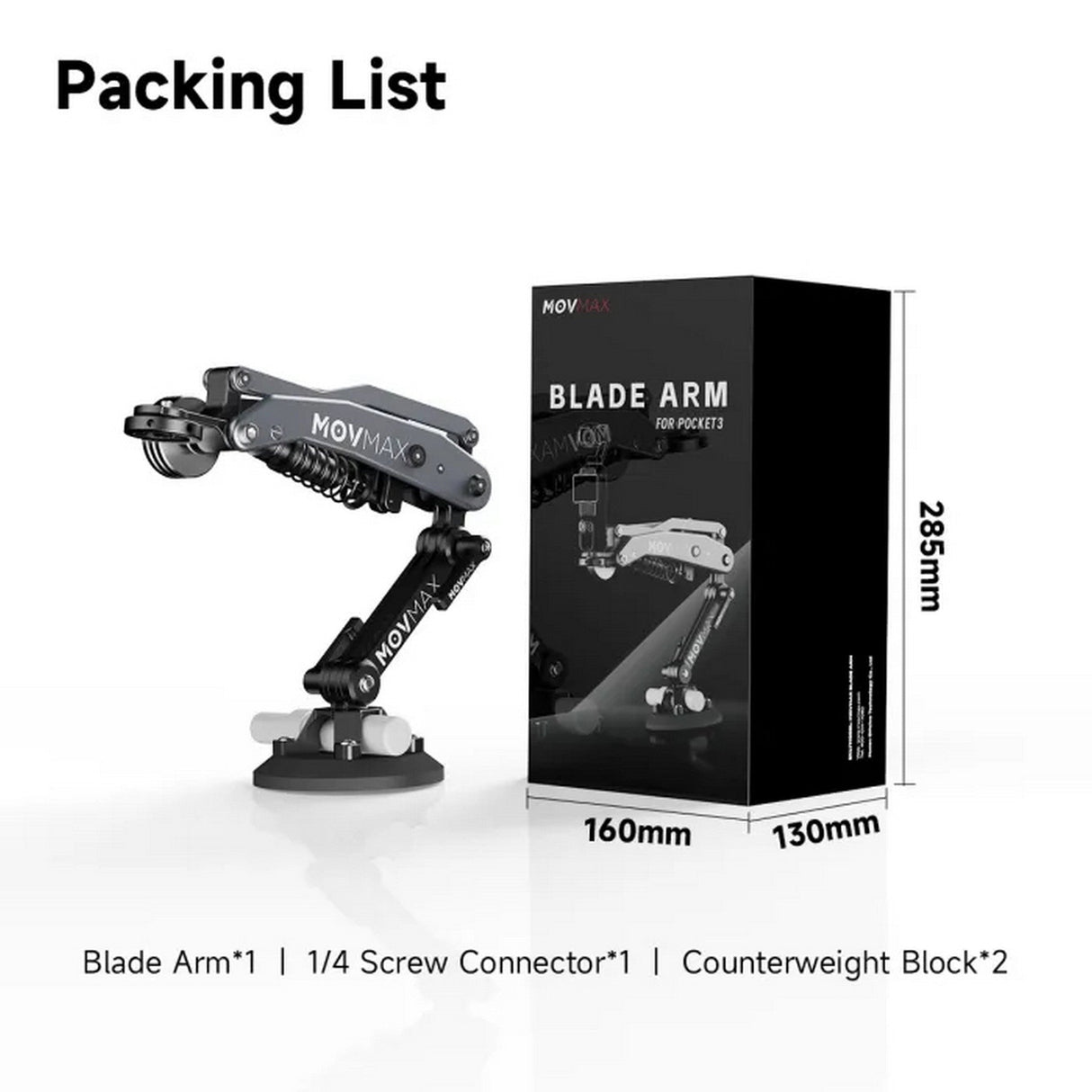 MOVMAX Blade Arm for DJI Pocket 3