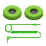 Pioneer DJ HC-CP08-G CUE1 Series Ear Pads and Coiled Cord, Green