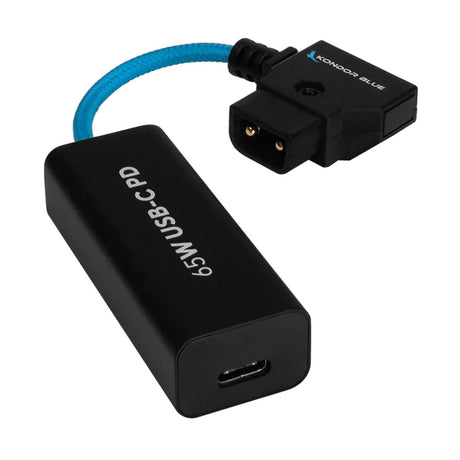 Kondor Blue Female USB-C PD to D-Tap Battery Charging Cable - Blue