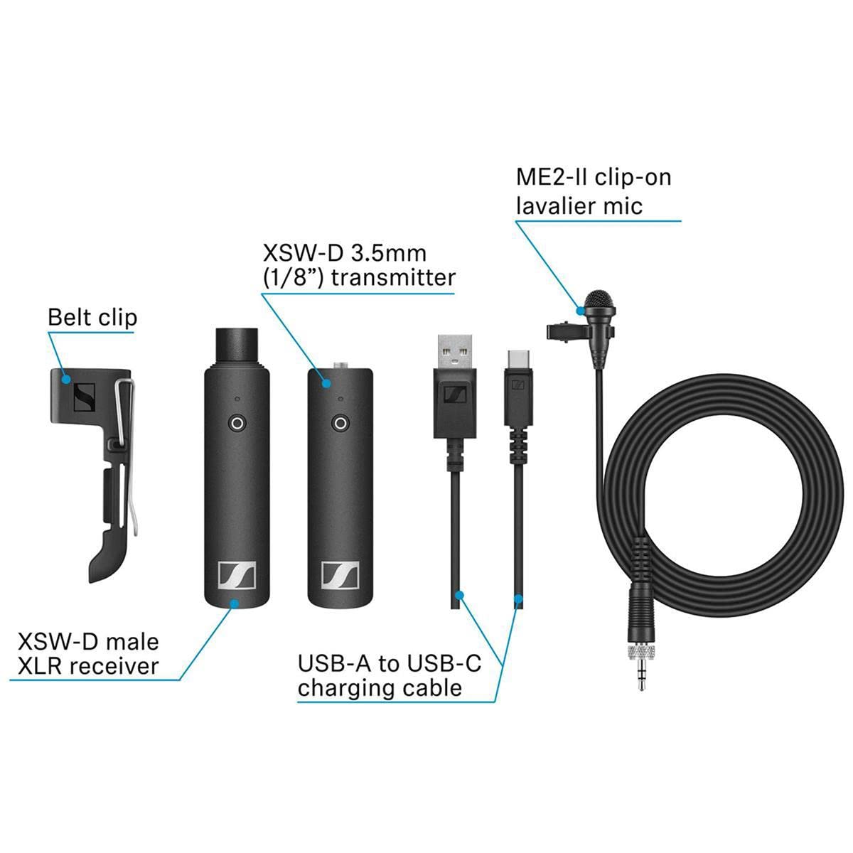 Sennheiser XSW-D LAVALIER SET XS Wireless Digital ME2-II Lavalier Microphone System