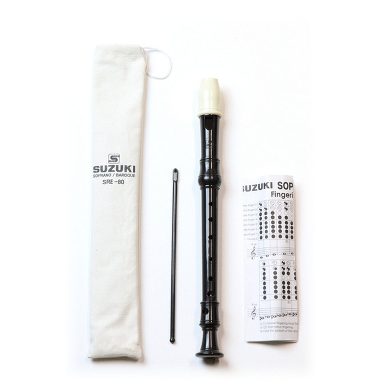 Suzuki SRG-81 3-Piece German Flute Recorder