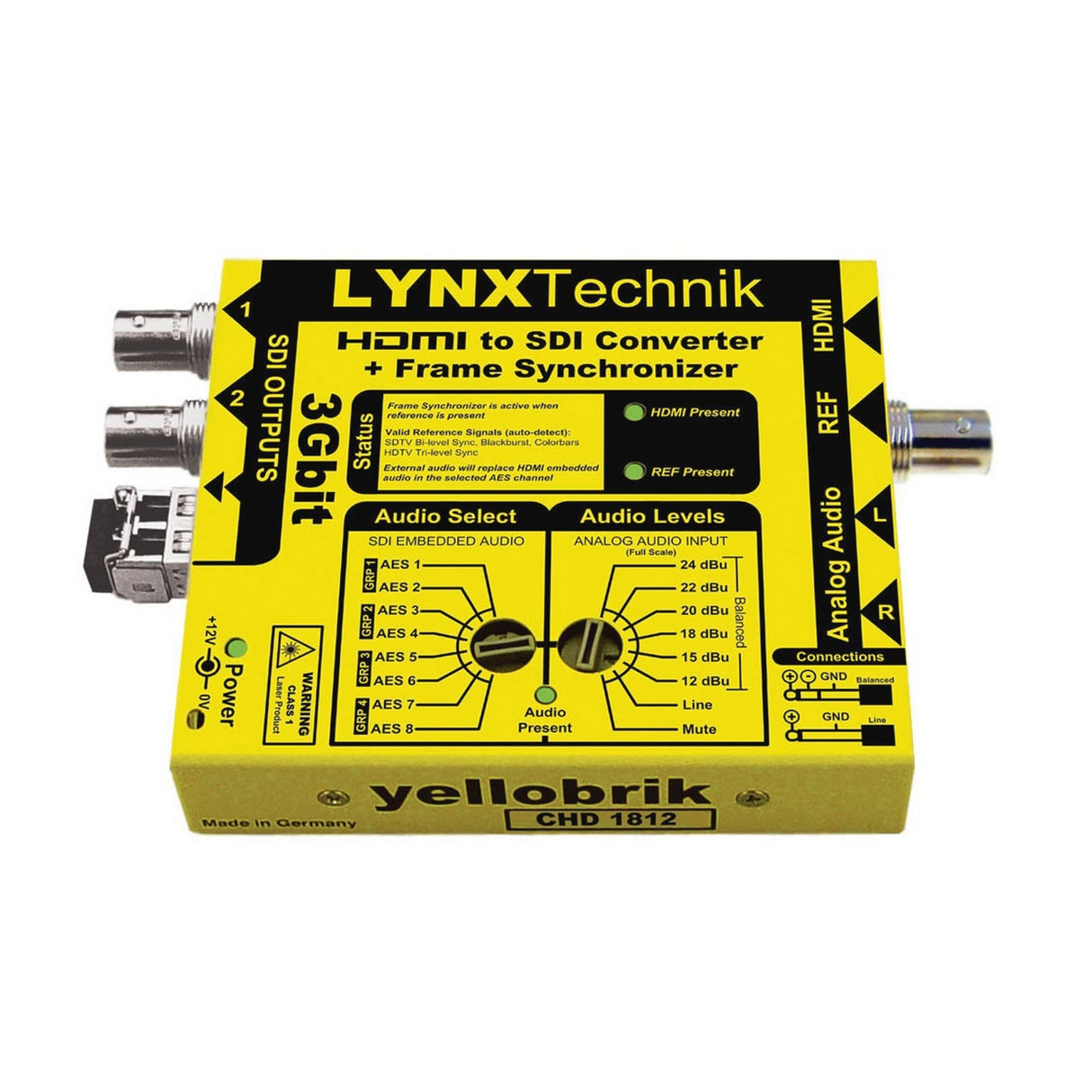 LYNX Yellobrik CHD 1812 HDMI to 3G SDI Converter with Frame Synchronizer