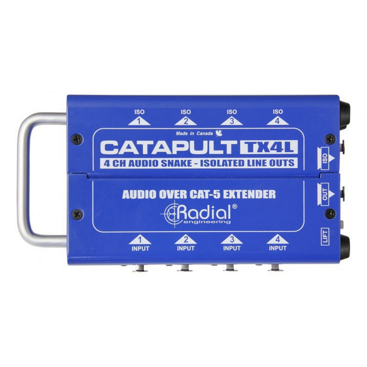 Radial Catapult TX4L 4-Channel Transmitter with XLR-F Inputs and 4 Iso ...