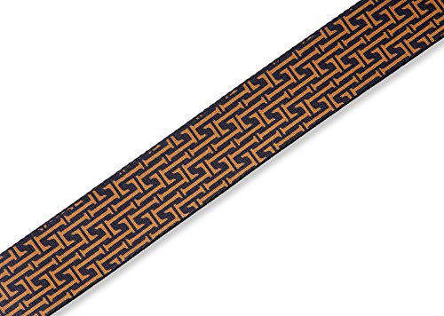 Levy's Levy's Signature L Guitar Strap, Black, Gold