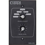 Cloud Electronics RSL-6AB Remote Music Source Volume Level Control Plate Black