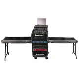 Odyssey Deluxe 12U Top Slanted 14U Bottom Vertical Pro Combo Rack with Casters