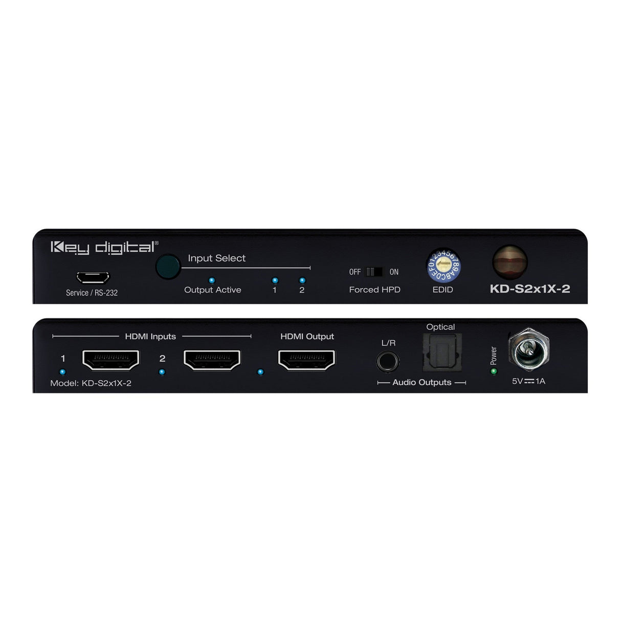 Key Digital KD-S2x1X-2 2 x 1 4K 18G HDMI Switcher