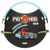 Pig Hog PCH1DBR ’Daphne Blue’ 1ft Right Angled Patch Cables
