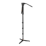 E-Image MC800 + 630FH 4 Stage Carbon Fiber Monopod with Fluid Head