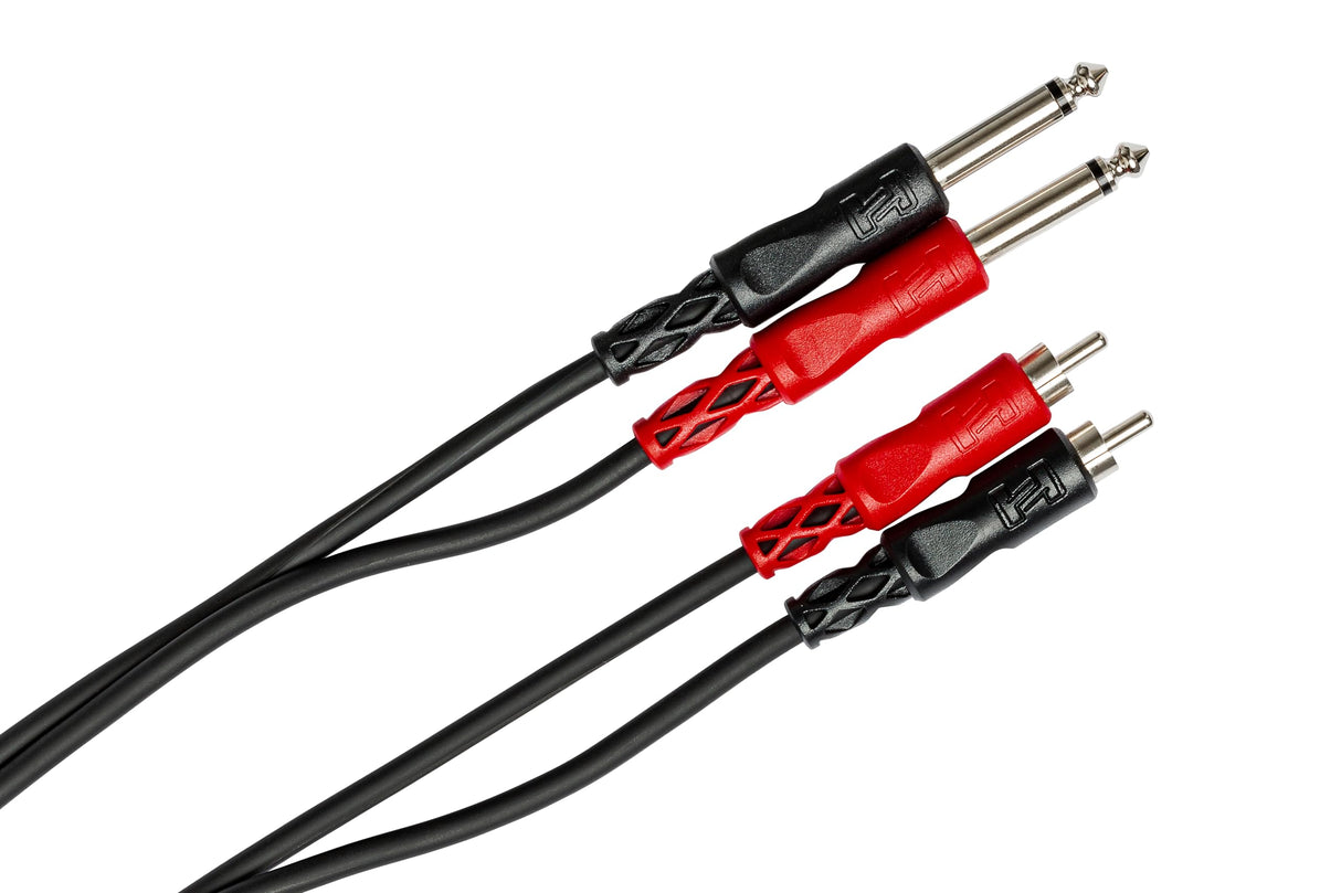 Hosa CPR-206 Dual 1/4-Inch TS to Dual RCA Stereo Interconnect Cable, 6m