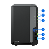 Synology - Synology DS225+ 2-Bay Diskless NAS DiskStation - DS225+