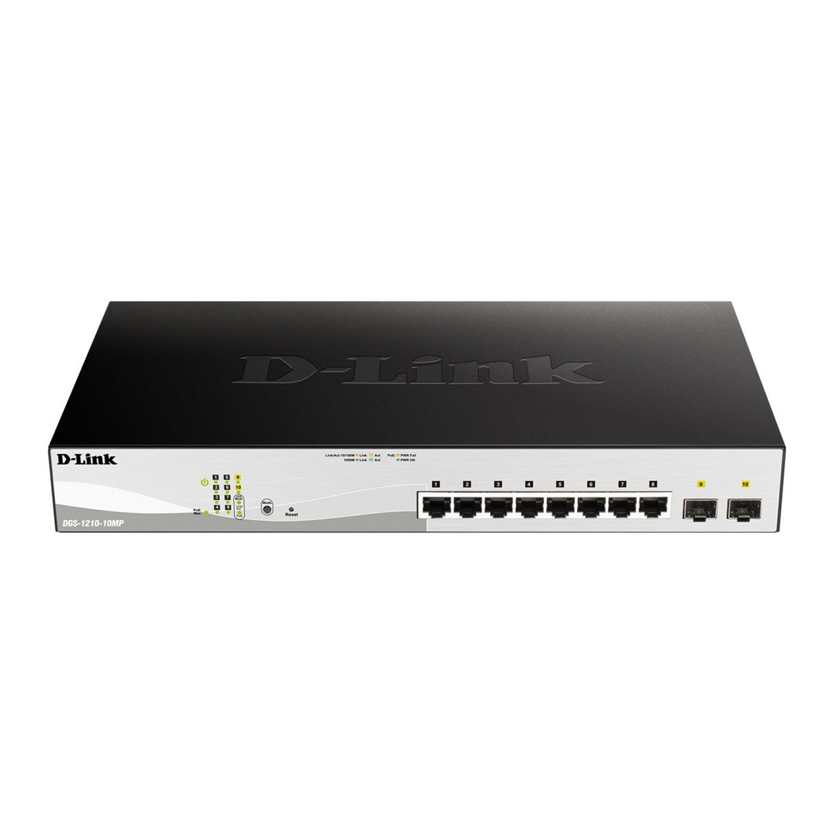 D-Link DGS-1210-10MP Ethernet Switch, 8 Network 2 Expansion Slot