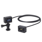 Zoom ECM-3 Hot Shoe Adapter Three Prong Mount 118 Inch Extension Cable for Capsules Tripods Boom Poles DSLRs Video