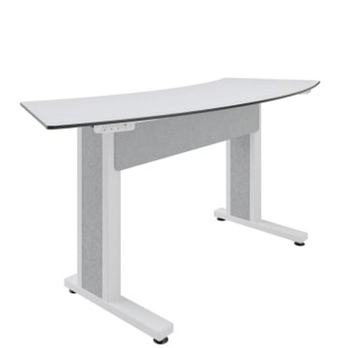 Middle Atlantic TBL-ARC-3P-CH-WW Forum 3 Person Arc Table, Counter Height, Light Finish, 38 Inch