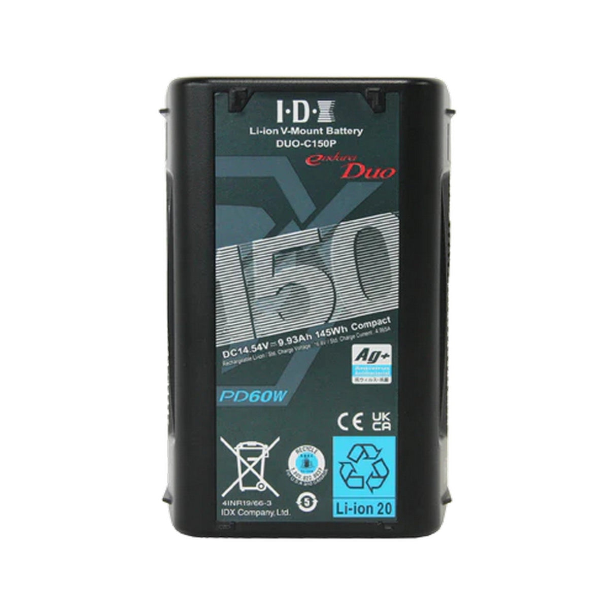 IDX DUO-C150P 145Wh High-Load Li-Ion V-Mount Battery with D-Tap/USB-PD