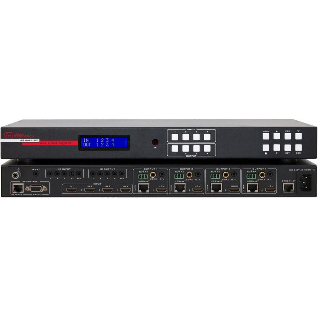 Hall Technologies HSM-44-BX 4K 4 x 4 HDMI Matrix Switch