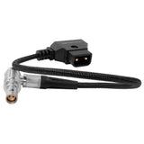 Kondor Blue D-TAP to RED Komodo Braided Cable Right Angle Raven Black